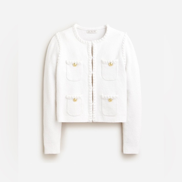 J.Crew Odette sweater lady jacket in cotton-blend bouclé